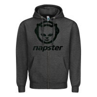 Charcoal Heather napster    napster Zipper Hoodie - linhVisuals