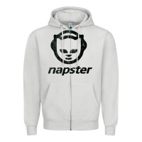 Dove Grey napster    napster Zipper Hoodie - linhVisuals