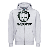 Heather Grey napster    napster Zipper Hoodie - linhVisuals