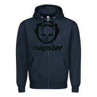 Navy napster    napster Zipper Hoodie - linhVisuals