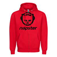 Red napster    napster Zipper Hoodie - linhVisuals