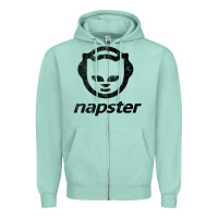 Seafoam napster    napster Zipper Hoodie - linhVisuals
