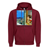 Burgundy belle and sebastian 90s style fanart design Zipper Hoodie - linhVisuals
