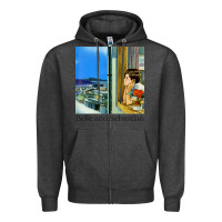 Charcoal Heather belle and sebastian 90s style fanart design Zipper Hoodie - linhVisuals