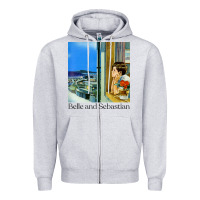Heather Grey belle and sebastian 90s style fanart design Zipper Hoodie - linhVisuals