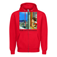 Red belle and sebastian 90s style fanart design Zipper Hoodie - linhVisuals