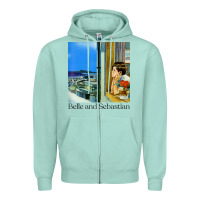 Seafoam belle and sebastian 90s style fanart design Zipper Hoodie - linhVisuals