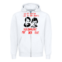 White baader–meinhof raf original 70s design Zipper Hoodie - linhVisuals