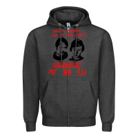 Charcoal Heather baader–meinhof raf original 70s design Zipper Hoodie - linhVisuals