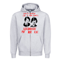 Heather Grey baader–meinhof raf original 70s design Zipper Hoodie - linhVisuals