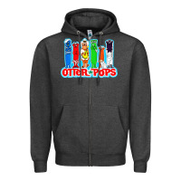 Charcoal Heather otter pops anime character Zipper Hoodie - linhVisuals