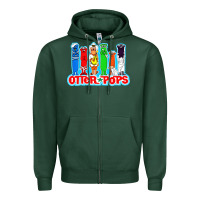 Sports Green otter pops anime character Zipper Hoodie - linhVisuals