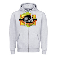 Heather Grey hey you guys   the electric company Zipper Hoodie - linhVisuals