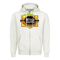 Oatmeal Heather hey you guys   the electric company Zipper Hoodie - linhVisuals