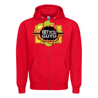 Red hey you guys   the electric company Zipper Hoodie - linhVisuals