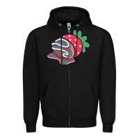 Black chocolate covered strawberry Zipper Hoodie - linhVisuals