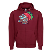 Burgundy chocolate covered strawberry Zipper Hoodie - linhVisuals