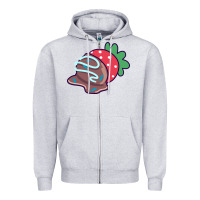Heather Grey chocolate covered strawberry Zipper Hoodie - linhVisuals