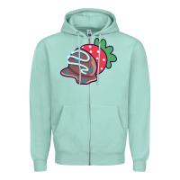 Seafoam chocolate covered strawberry Zipper Hoodie - linhVisuals