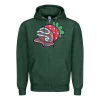 Sports Green chocolate covered strawberry Zipper Hoodie - linhVisuals