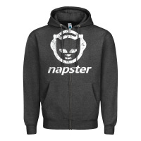 Charcoal Heather napster light Zipper Hoodie - linhVisuals