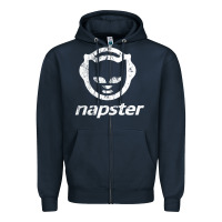 Navy napster light Zipper Hoodie - linhVisuals