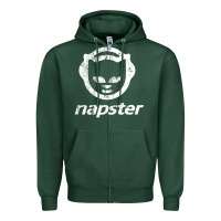 Sports Green napster light Zipper Hoodie - linhVisuals