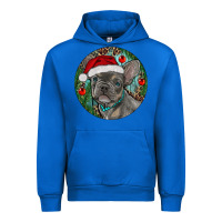 Cobalt Frenchie Christmas Urban Hoodie - RanaPortraitStore