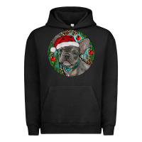 Pigment Black Frenchie Christmas Urban Hoodie - RanaPortraitStore