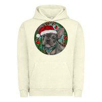 Pigment Pistachio Frenchie Christmas Urban Hoodie - RanaPortraitStore