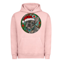 Pigment Salmon Frenchie Christmas Urban Hoodie - RanaPortraitStore