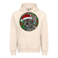 Sandshell Frenchie Christmas Urban Hoodie - RanaPortraitStore
