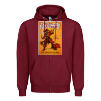 Burgundy pirates of the caribbean film Zipper Hoodie - linhVisuals