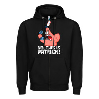 Black no this is patrick Zipper Hoodie - linhVisuals