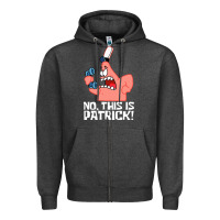 Charcoal Heather no this is patrick Zipper Hoodie - linhVisuals