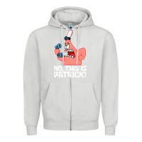 Dove Grey no this is patrick Zipper Hoodie - linhVisuals