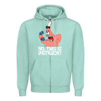 Seafoam no this is patrick Zipper Hoodie - linhVisuals