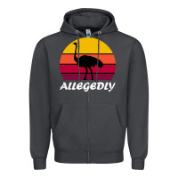 Smoke retro vintage allegedly ostrich Zipper Hoodie - linhVisuals