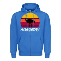 True Royal retro vintage allegedly ostrich Zipper Hoodie - linhVisuals