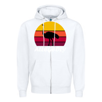 White retro vintage allegedly ostrich Zipper Hoodie - linhVisuals