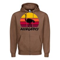 Chestnut retro vintage allegedly ostrich Zipper Hoodie - linhVisuals