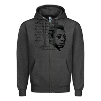Charcoal Heather james baldwin Zipper Hoodie - linhVisuals