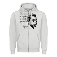Dove Grey james baldwin Zipper Hoodie - linhVisuals