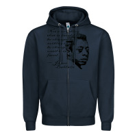 Navy james baldwin Zipper Hoodie - linhVisuals