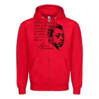 Red james baldwin Zipper Hoodie - linhVisuals