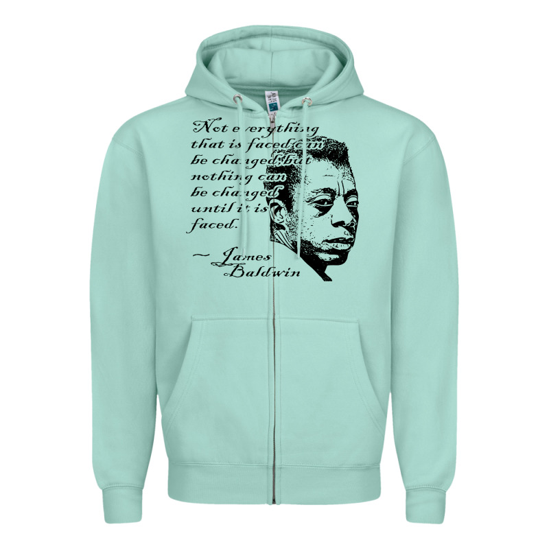 James Baldwin Zipper Hoodie by linhVisuals | Teevron