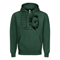 Sports Green james baldwin Zipper Hoodie - linhVisuals