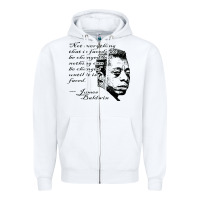 White james baldwin Zipper Hoodie - linhVisuals
