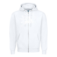 White ivory pegasus Zipper Hoodie - linhVisuals