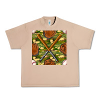 Burro baseball bat and gloves with camouflage seamless pattern Urban Heavy Tee - BundleAndBundleShop